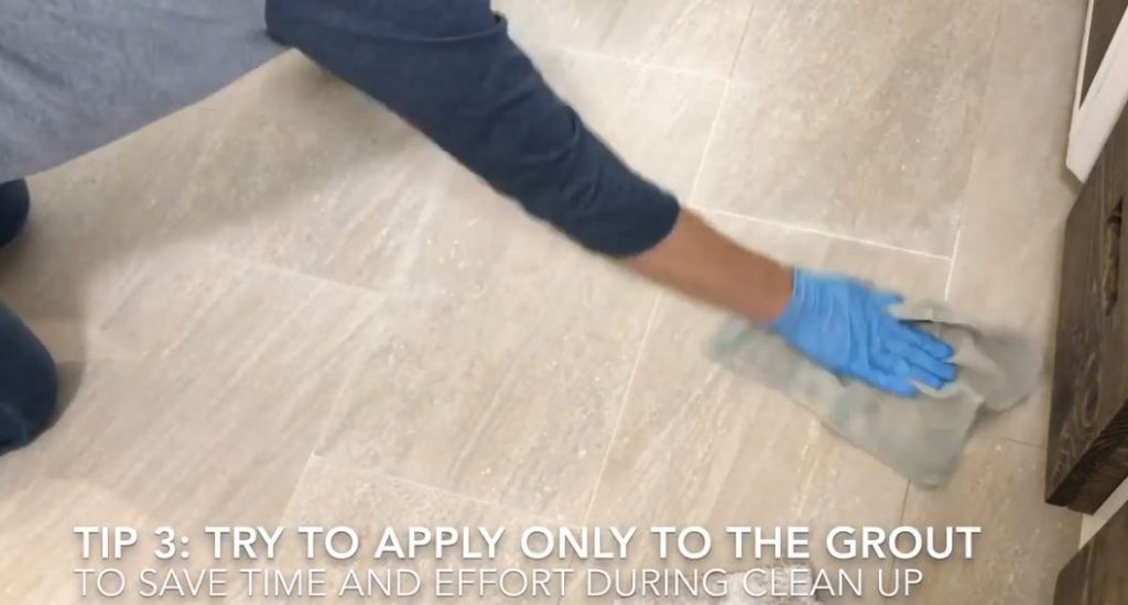 whitening tile grout color in kitchen