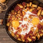 making Corned Beef hash with mac and cheese