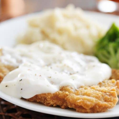 Panko Chicken Fried Steak With KFC Inspired Potato Wedges