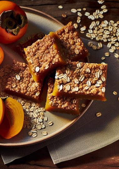 persimmon bars with oatmeal