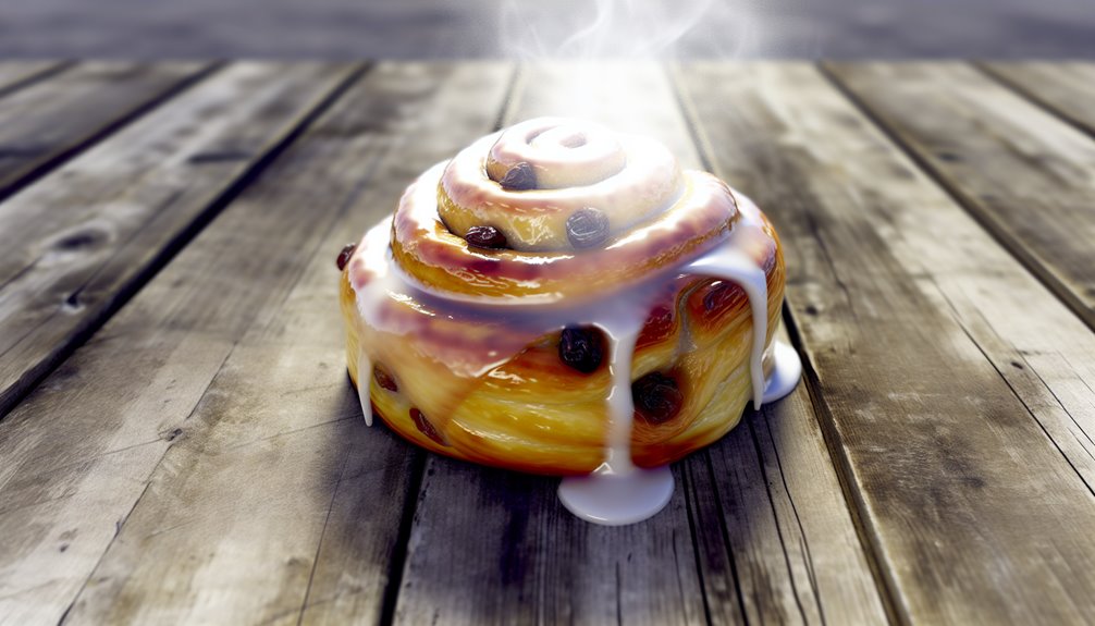 cinnamon roll with raisins