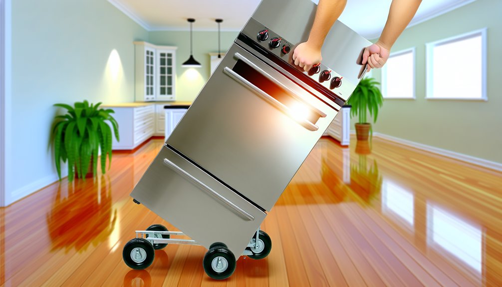 easily relocate kitchen stove