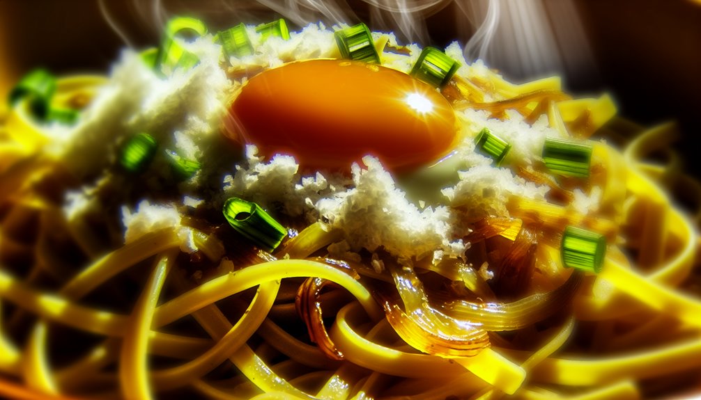eggs and cheese pasta