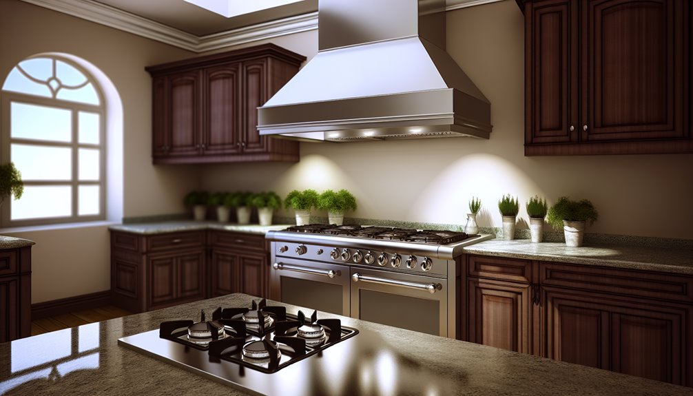 ideal kitchen gas stove location