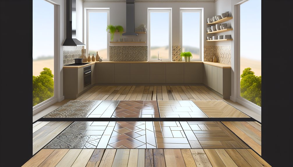 kitchen tile to wood transition