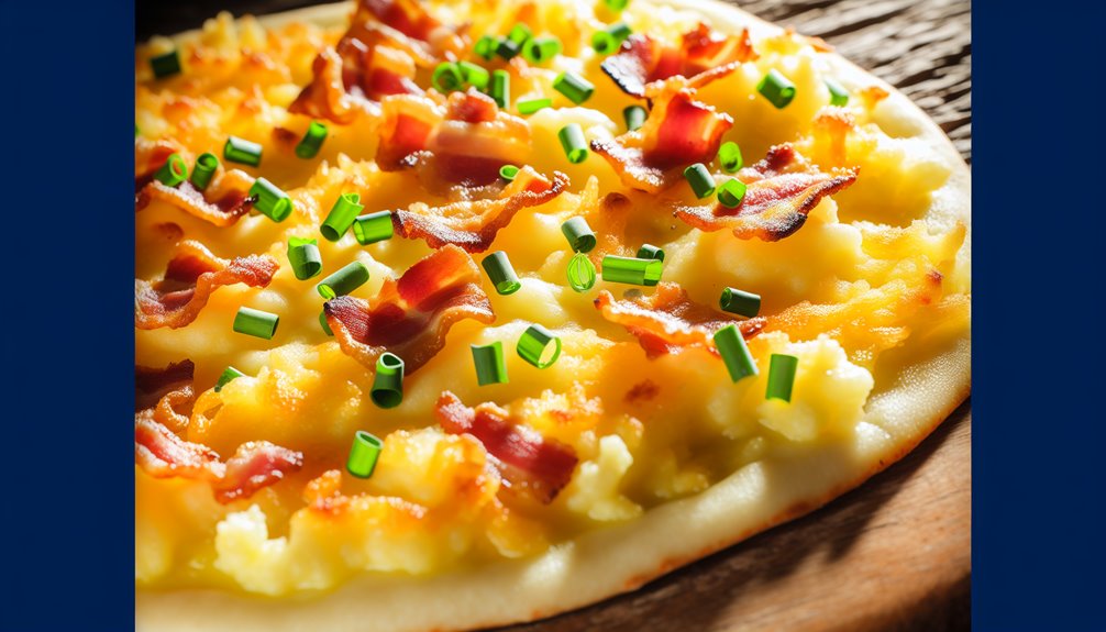mashed potato bacon pizza