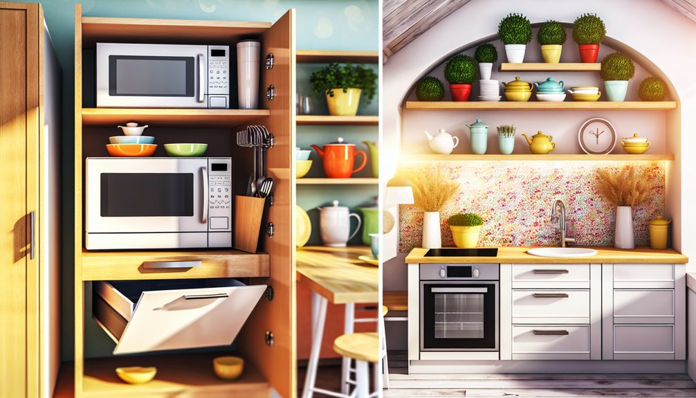 microwave placement for convenience
